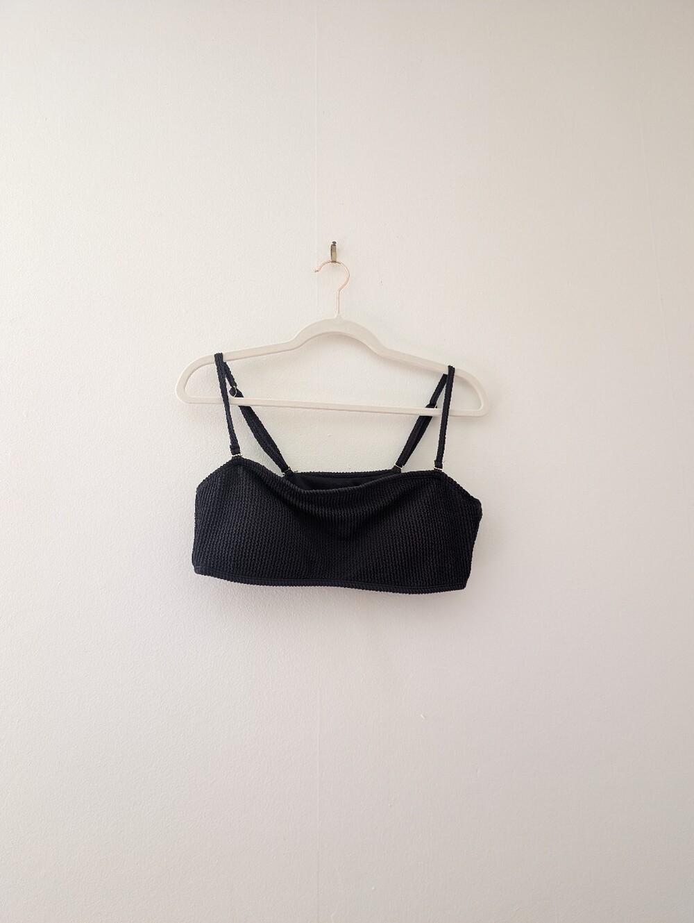 Black Knit Cropped Bralette Tank Top